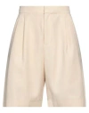 Blanche Woman Shorts & Bermuda Shorts Beige Size 8 Viscose, Polyester, Cotton In Beige
