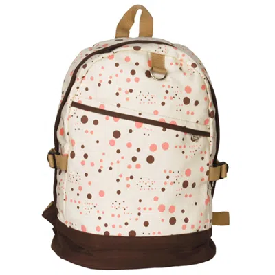 Blancho Bedding E168-brown Happy Painting Fabric Art School Backpack Outdoor Daypack White