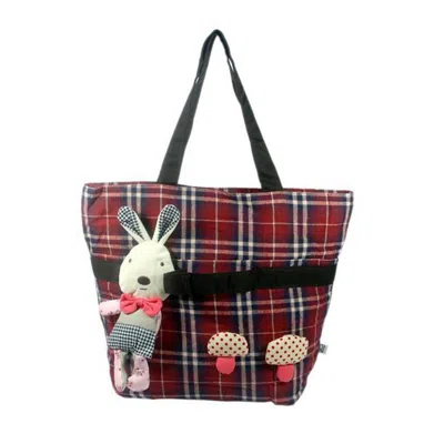 Blancho Bedding K119-red Rabbit Loves Mushrooms Canvas Shoulder Tote Bag / Shopper Bag In Multi