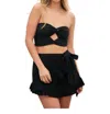 Blanco By Nature Biance Ruffle Wrap Skort In Black In Black