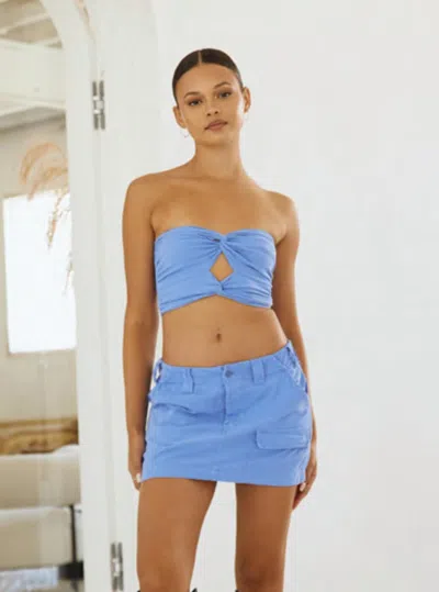 Blanco By Nature Leni Cargo Skort In Azure In Blue