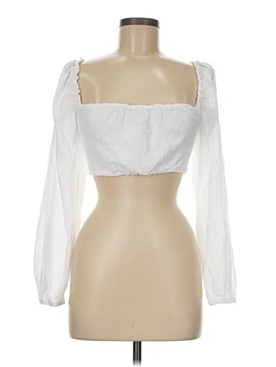 Pre-owned Blanco By Nature Long Sleeve Blouse In White