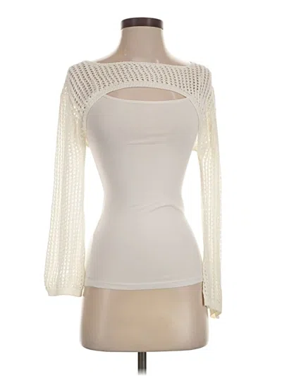 Blanco By Nature Long Sleeve Top Ivory Square Neckline Tops
