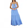 Blanco By Nature Nayla Keyhole Maxi Dress In Azure In Blue
