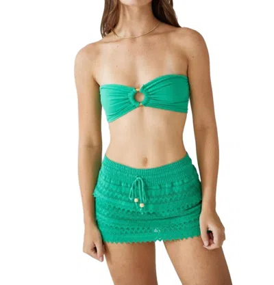 Blanco By Nature Safari Bandeau Top In Emerald Green