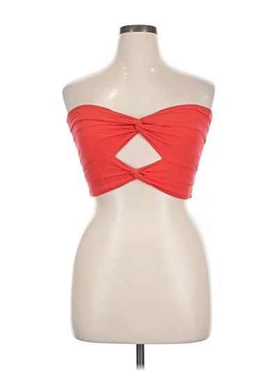 Blanco By Nature Sleeveless Top Red Strapless Neckline Tops