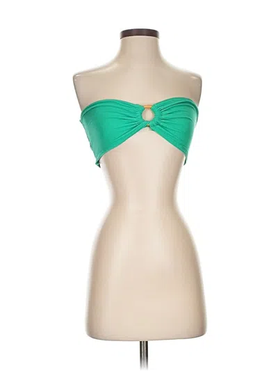 Pre-owned Blanco By Nature Tank Top Green Strapless Neckline Tops