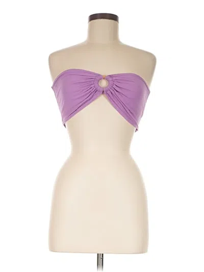 Pre-owned Blanco By Nature Tank Top Purple Strapless Neckline Tops