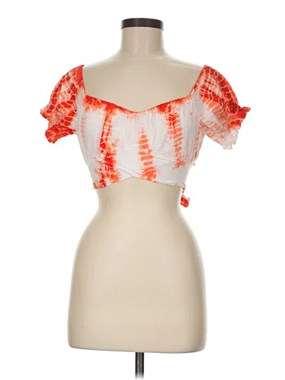 Pre-owned Blanco By Nature Tube Top Orange Sweetheart Neckline Tops