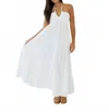 Blanco By Nature Zoey Tie Back Long Flowy Dress In White In White