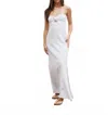 Blanco By Nature Zuri Strapless Twist Front Long Dress In White In White