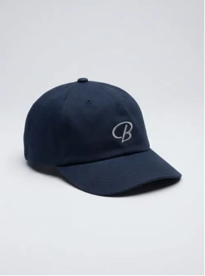 Blanco Clothing Blanco "b" Woven Hat In Midnight Blue