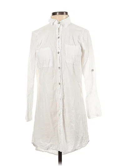 Pre-owned Blanco Collection Long Sleeve Button Down Shirt In White