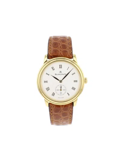 Pre-owned Blancpain 2001  Villeret 36mm In Gold