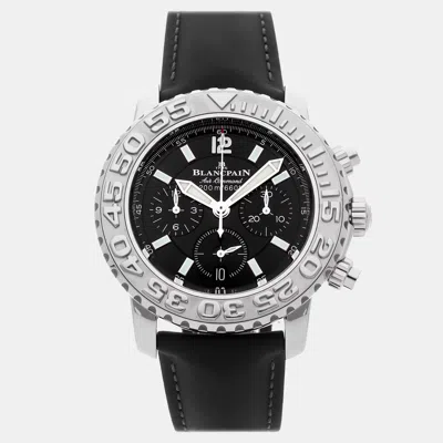Pre-owned Blancpain Fifty Fathoms Air Command Flyback 2285f-1130-64b Black Stainless Steel Automatic Men's Watches 40mm
