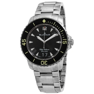 Blancpain Fifty Fathoms Automatic Black Dial Men's Watch 5050 12b30 98b In Metallic