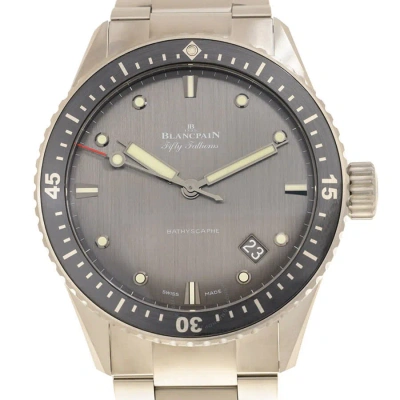 Blancpain Fifty Fathoms Automatic Grey Dial Men's Watch 5000 1210 98s In Gold
