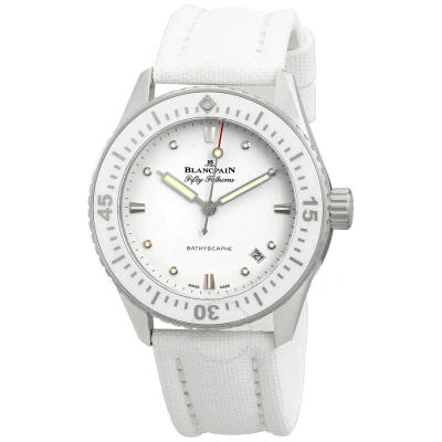 Blancpain Fifty Fathoms Bathyscaphe Automatic White Dial Ladies Watch 5100-1127-w52a