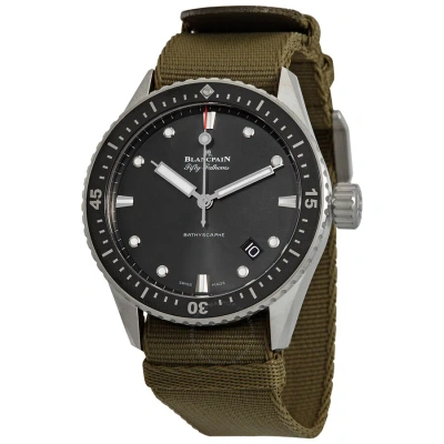 Blancpain Fifty Fathoms Bathyscaphe Meteor Grey Dial Automatic Men's Watch 5000-1110-naka In Green