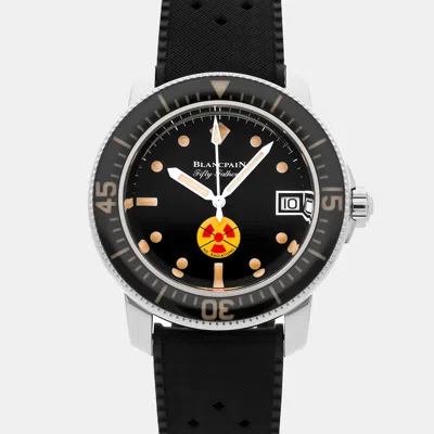 Pre-owned Blancpain Fifty Fathoms No Rad Limited Edition 5008d-1130-b64a In Black