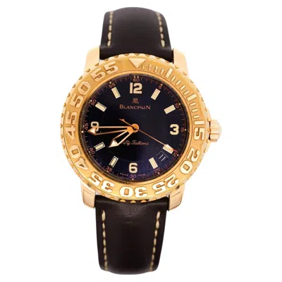 Pre-owned Blancpain Fifty Fathoms Trilogy 18k Rose Gold Ltd Ed 51/100 Ref 2200-3630 Watch In Red