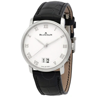 Blancpain Grande Date White Dial Automatic Men's Watch 6669-1127-55b In Black
