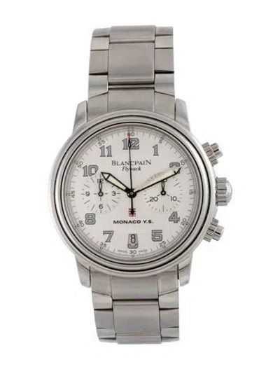 Pre-owned Blancpain Leman Flyback Chronograph Watch, 38mm In Multicolor