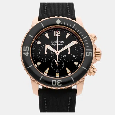 Pre-owned Blancpain Fifty Fathoms 5085f-3630-52b 45 Mm In Black