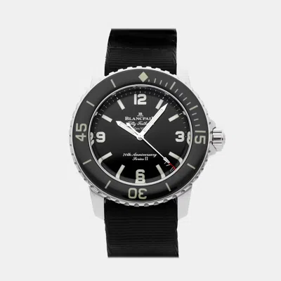 Pre-owned Blancpain Fifty Fathoms 70th Anniversary Act 1 Series Ii Limited Edition 5010b-1130-naba 4 In Black