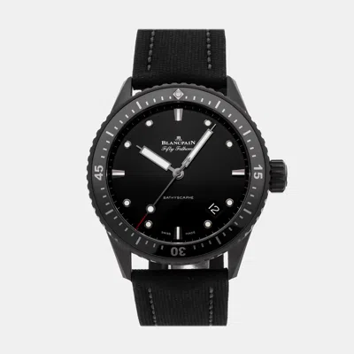 Pre-owned Blancpain Fifty Fathoms Bathyscaphe 5000-0130-b52a In Black