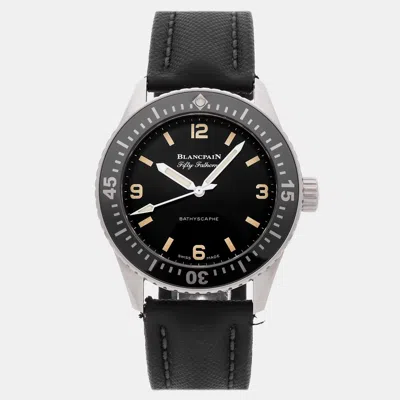 Pre-owned Blancpain Fifty Fathoms Bathyscaphe 5000-1110-b52a 43 Mm In Grey