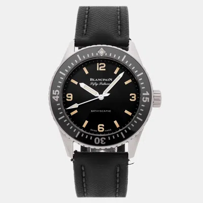 Pre-owned Blancpain Fifty Fathoms Bathyscaphe Hodinkee Limited Edition 5100-1130-63a In Black