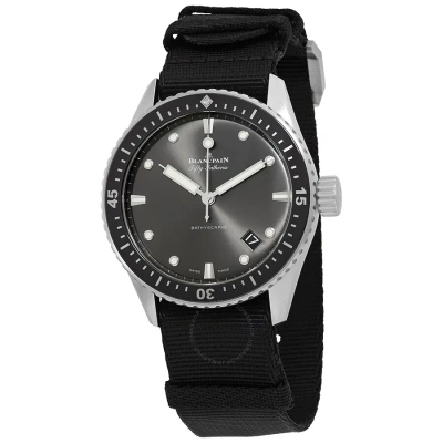 Blancpain Fifty Fathoms Bathyscaphe Meteor Grey Dial Automatic Men's Watch 5000-1110-naba In Black / Grey