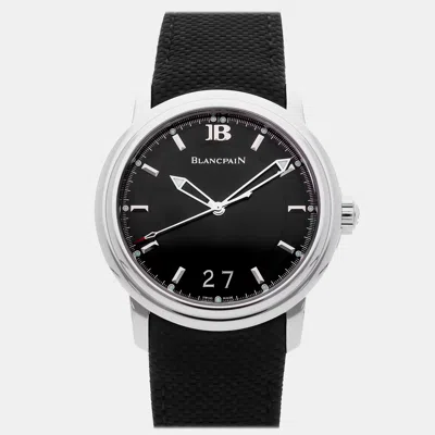 Pre-owned Blancpain Leman Big Date Ultra Slim 2850-1130-53 In Black