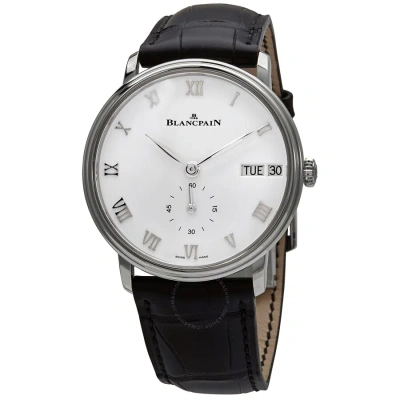 Blancpain Villeret Ultra Slim Automatic White Dial Men's Watch 6652-1127-55b In Black / White