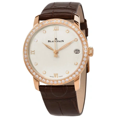 Blancpain Villeret Automatic Diamond Unisex Watch 6127-2987-55a In Brown