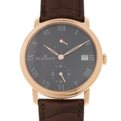 Blancpain Villeret Black Dial Watch 66143637n55b In Brown