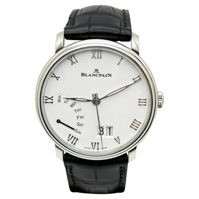 Pre-owned Blancpain Villeret Grande Date Jour Rétrograde 6668-1127 Steel Box Paper 40mm In Multi