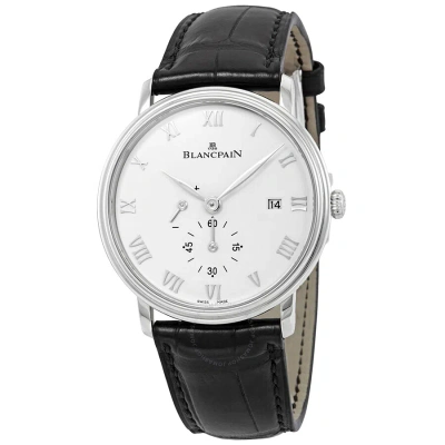 Blancpain Villeret Small Seconds Date & Power Reserve Mechanical Men's Watch 6606-1127-55b In Black / White