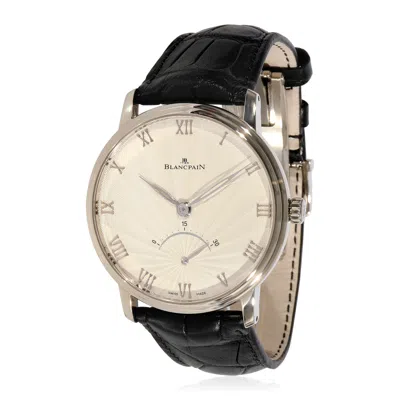 Pre-owned Blancpain Villeret Ultraplate 6653-1542-55b Mens Watch In 18kt White Gold