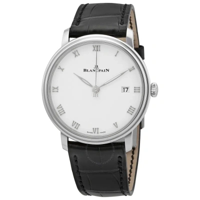 Blancpain Villeret Ultraplate Automatic White Dial Men's Watch 6224 1127 55b In Black / White