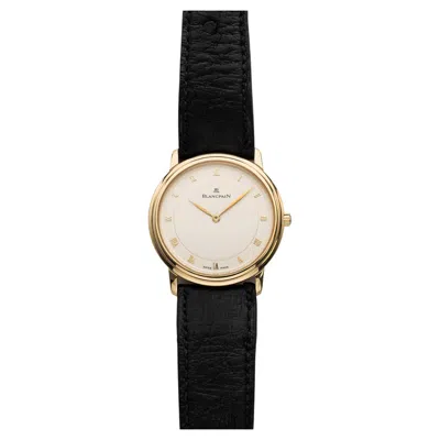 Pre-owned Blancpain Villeret Ultra-slim 18k Yg Silver Roman Dial Automatic 33mm In Multi
