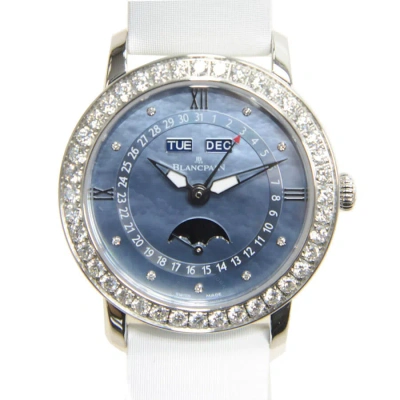 Blancpain Women Complete Calendar Moon Phase Automatic Diamond Ladies Watch 3663-4654l-52b In White