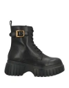 Blandin Paris Woman Ankle Boots Black Size 8 Calfskin