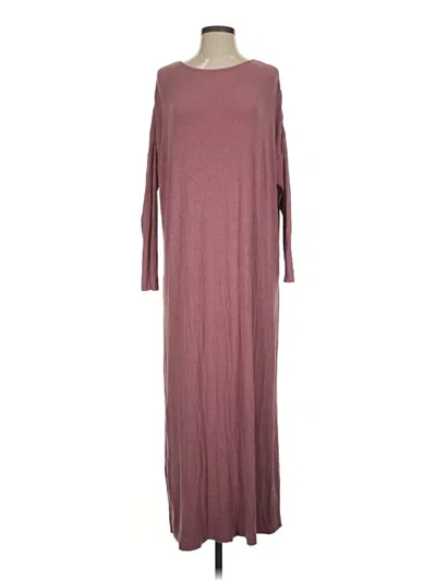 Pre-owned Blank Casual Dress In Burgundy