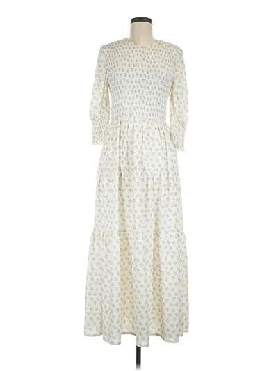 Pre-owned Blank Casual Dress In Ivory