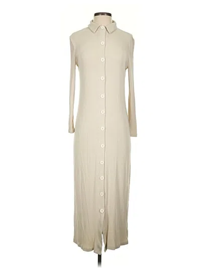 Pre-owned Blank Casual Dress In Ivory