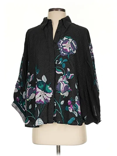 Pre-owned Blank London 3/4 Sleeve Blouse In Black