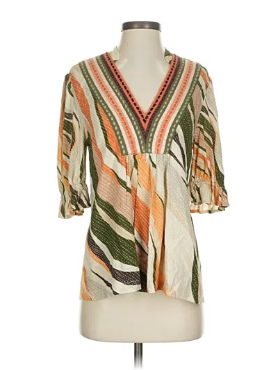 Pre-owned Blank London 3/4 Sleeve Blouse In Brown