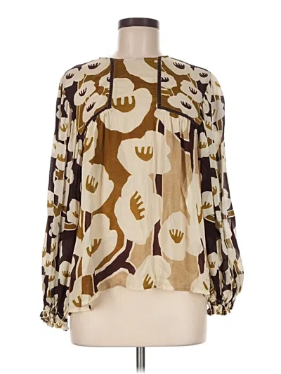 Pre-owned Blank London 3/4 Sleeve Blouse In Brown